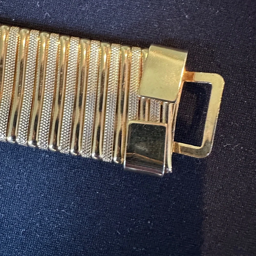Vintage Metal Belt Gold Tone Disco 1980s Runway Rare